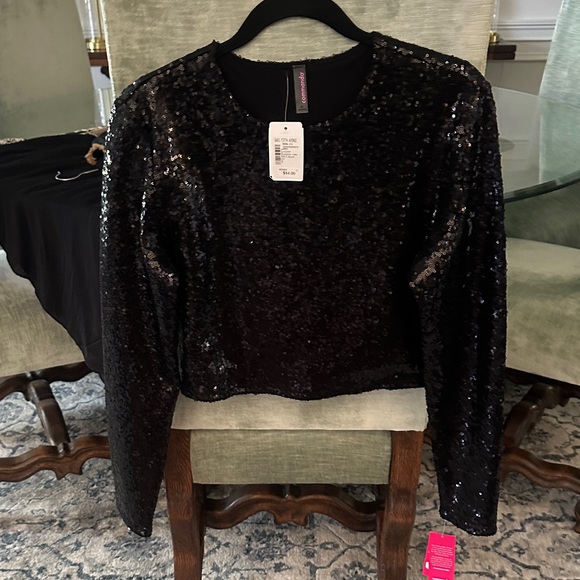 Commando Shimmering Black Sequin Top - Picture 1 of 5